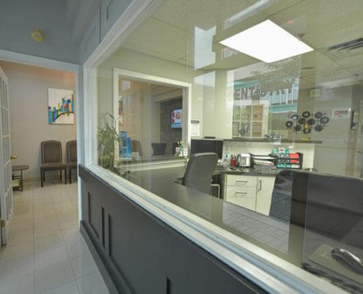 reception area at harbourview dental